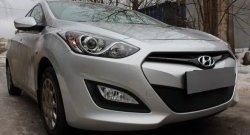 1 839 р. Сетка на бампер Russtal (черная) Hyundai I30 2 GD дорестайлинг универсал (2011-2015)  с доставкой в г. Екатеринбург. Увеличить фотографию 4