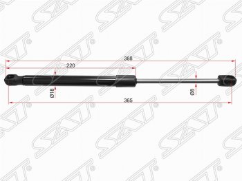 Упор капота SAT (газовый) Hyundai I40 1 VF дорестайлинг седан (2011-2015)