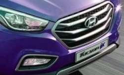 Хромированые накладки решетки радиатора СТ Hyundai Tucson TL дорестайлинг (2015-2018)