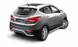 8 599 р. Защита порогов из круглой трубы диаметром 63 мм Petroil Tuning Hyundai IX35 LM дорестайлинг (2009-2013) (Нержавеющая полированная сталь)  с доставкой в г. Екатеринбург. Увеличить фотографию 2