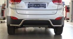 Защита заднего бампера из трубы диаметром 51 мм Petroil Tuning Hyundai IX35 LM дорестайлинг (2009-2013)  (Нержавеющая полированная сталь)