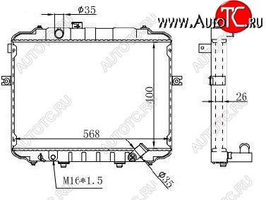 8 349 р. Радиатор двигателя SAT (пластинчатый, МКПП)  Hyundai Porter  AU,KR (1996-2011)  с доставкой в г. Екатеринбург