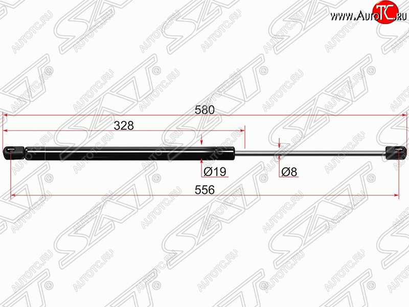 699 р. Упор крышки багажника SAT (газовый)  Hyundai Santa Fe  SM (2000-2012)  с доставкой в г. Екатеринбург