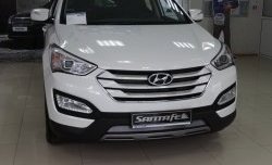 1 539 р. Сетка на бампер Russtal (хром) Hyundai Santa Fe DM дорестайлинг (2012-2016)  с доставкой в г. Екатеринбург. Увеличить фотографию 2