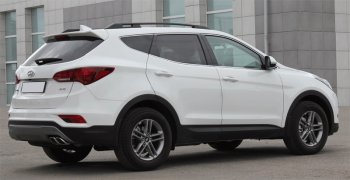 8 799 р. Комплект рейлингов АПС  Hyundai Santa Fe  DM (2012-2019) дорестайлинг, рестайлинг (Черные, без поперечин)  с доставкой в г. Екатеринбург. Увеличить фотографию 5