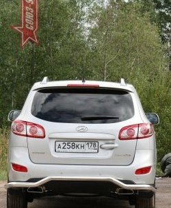 11 159 р. Защита заднего бампера Souz-96 (d60) Hyundai Santa Fe CM рестайлинг (2009-2012)  с доставкой в г. Екатеринбург. Увеличить фотографию 3