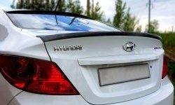 3 089 р. Козырёк на заднее стекло Драйв  Hyundai Solaris  RBr (2010-2017) седан дорестайлинг, седан рестайлинг (Неокрашенный)  с доставкой в г. Екатеринбург. Увеличить фотографию 3