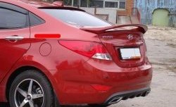 3 299 р. Козырёк на заднее лобовое стекло Sport v2 KIA Rio 3 QB рестайлинг седан (2015-2017) (Неокрашенный)  с доставкой в г. Екатеринбург. Увеличить фотографию 2