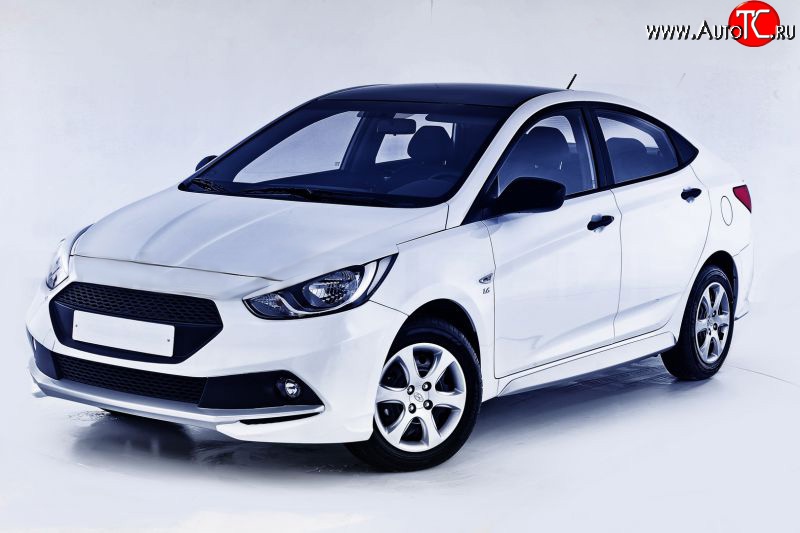 14 499 р. Передний бампер Sport  Hyundai Solaris  RBr (2010-2014) седан дорестайлинг, хэтчбэк дорестайлинг (Неокрашенный)  с доставкой в г. Екатеринбург