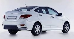 3 599 р. Пороги накладки Sport Hyundai Solaris RBr седан рестайлинг (2014-2017) (Неокрашенные)  с доставкой в г. Екатеринбург. Увеличить фотографию 6