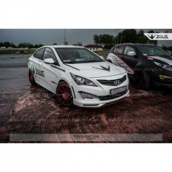 4 999 р. Пороги накладки TopKontur Design  Hyundai Solaris  RBr (2010-2017), KIA Rio  3 QB (2011-2017) (Неокрашенные)  с доставкой в г. Екатеринбург. Увеличить фотографию 5