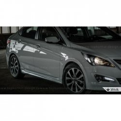 4 999 р. Пороги накладки TopKontur Design  Hyundai Solaris  RBr (2010-2017), KIA Rio  3 QB (2011-2017) (Неокрашенные)  с доставкой в г. Екатеринбург. Увеличить фотографию 9