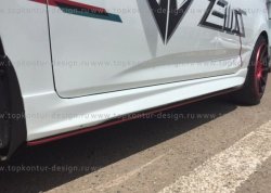 4 999 р. Пороги накладки TopKontur Design  Hyundai Solaris  RBr (2010-2017), KIA Rio  3 QB (2011-2017) (Неокрашенные)  с доставкой в г. Екатеринбург. Увеличить фотографию 1