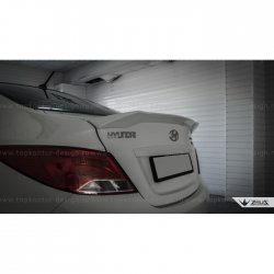 5 399 р. Лип спойлер Zeus  Hyundai Solaris  RBr (2010-2014) седан дорестайлинг (Неокрашенный)  с доставкой в г. Екатеринбург. Увеличить фотографию 7