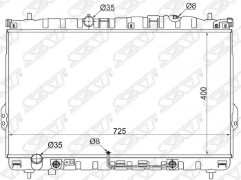 Радиатор двигателя SAT (пластинчатый, 2.0/2.0D/2.7, МКПП/АКПП) Hyundai Trajet (1999-2008)