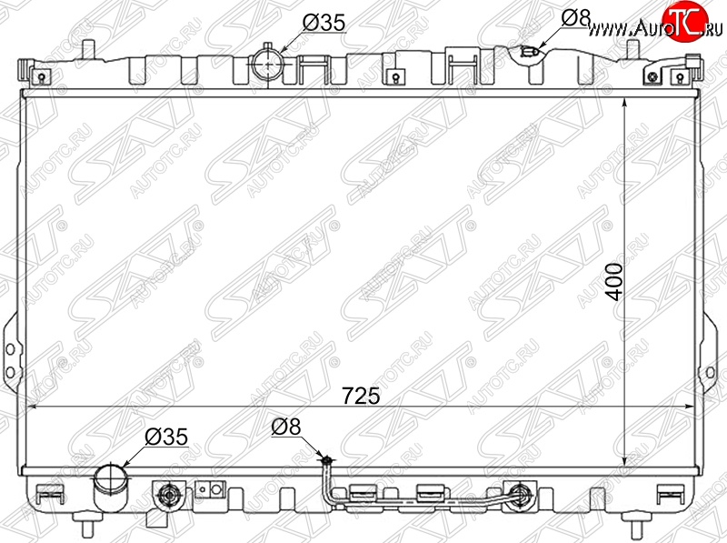 8 949 р. Радиатор двигателя SAT (пластинчатый, 2.0/2.0D/2.7, МКПП/АКПП)  Hyundai Trajet (1999-2008)  с доставкой в г. Екатеринбург