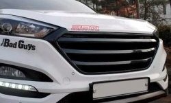 9 649 р. Решётка радиатора CT Hyundai Tucson LM (2010-2017) (Неокрашенная)  с доставкой в г. Екатеринбург. Увеличить фотографию 4