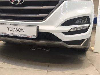 5 649 р. Накладка на передний бампер АвтоКрат Hyundai Tucson TL дорестайлинг (2015-2018) (Неокрашенная)  с доставкой в г. Екатеринбург. Увеличить фотографию 4