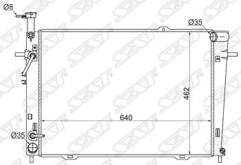 5 399 р. Радиатор двигателя (трубчатый, 2.0/2.7, МКПП/АКПП) SAT Hyundai Tucson JM (2004-2010)  с доставкой в г. Екатеринбург. Увеличить фотографию 1