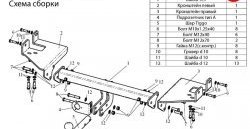 7 199 р. Фаркоп Лидер Плюс  Hyundai Tucson  JM (2004-2010), KIA Sportage  2 JE,KM (2004-2008) (Без электропакета)  с доставкой в г. Екатеринбург. Увеличить фотографию 2