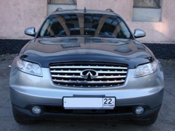 2 879 р. Дефлектор капота SIM  INFINITI FX35  S50 - FX45  S50  с доставкой в г. Екатеринбург. Увеличить фотографию 2