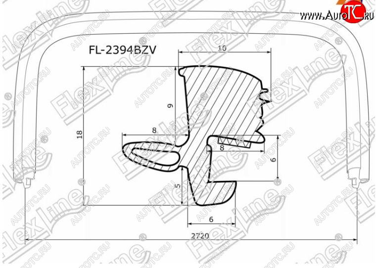 3 479 р. Молдинг лобового стекла FlexLine  INFINITI FX35  S50 - FX45  S50  с доставкой в г. Екатеринбург