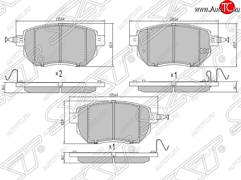 1 459 р. Колодки тормозные SAT (передние)  INFINITI FX35 ( S50,  S51) - FX50  S51  с доставкой в г. Екатеринбург