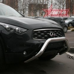 Защита переднего бампера Souz-96 (d76) INFINITI FX50 S51 дорестайлинг (2008-2011)