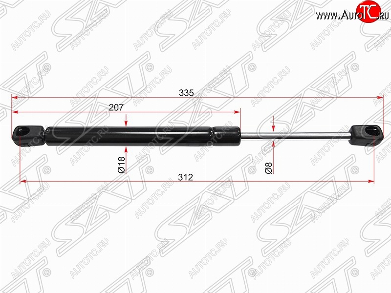 699 р. Газовый упор крышки багажника SAT  INFINITI G35  V35 (2002-2007), Nissan Primera  3 седан (2001-2008), Nissan Skyline  V35 (2001-2007)  с доставкой в г. Екатеринбург