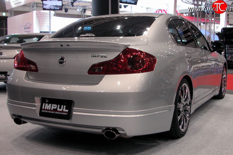 25 249 р. Накладка на задний бампер Impul INFINITI G35 V36 седан (2006-2015) (Неокрашенная)  с доставкой в г. Екатеринбург