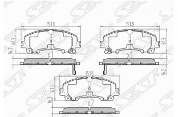 Комплект передних тормозных колодок SAT INFINITI Q50 V37 рестайлинг (2016-2021)