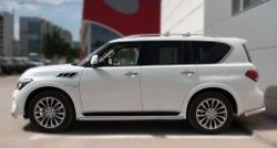 16 549 р. Защита порогов из круглой трубы диаметром 42 мм SLITKOFF INFINITI QX80 Z62 1-ый рестайлинг (2014-2018)  с доставкой в г. Екатеринбург. Увеличить фотографию 4