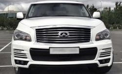 42 299 р. Передний бампер MzSpeed INFINITI QX56 Z62 (2010-2013) (Неокрашенный)  с доставкой в г. Екатеринбург. Увеличить фотографию 1