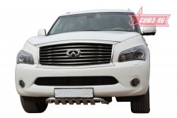 17 909 р. Защита переднего бампера Souz-96 (d76) INFINITI QX56 Z62 (2010-2013)  с доставкой в г. Екатеринбург. Увеличить фотографию 2