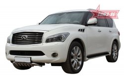 17 909 р. Защита переднего бампера Souz-96 (d76) INFINITI QX56 Z62 (2010-2013)  с доставкой в г. Екатеринбург. Увеличить фотографию 1