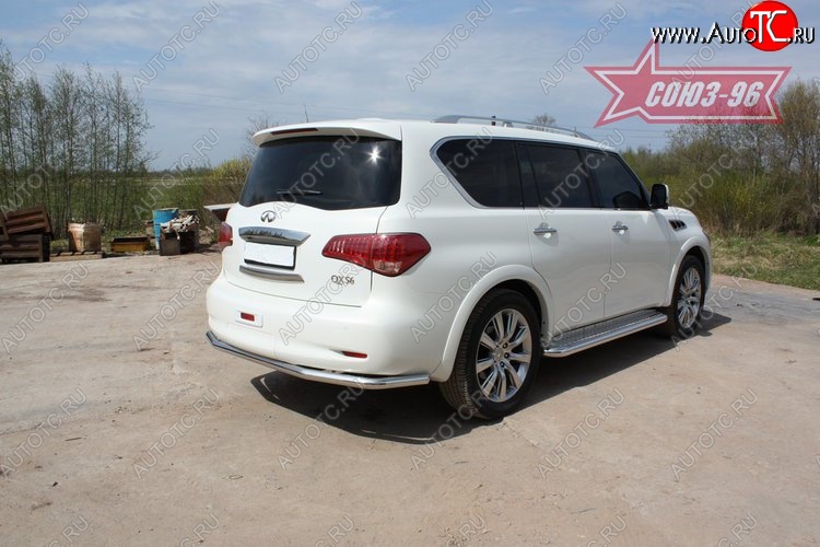 16 739 р. Защита заднего бампера Souz-96 (d60) INFINITI QX56 Z62 (2010-2013)  с доставкой в г. Екатеринбург