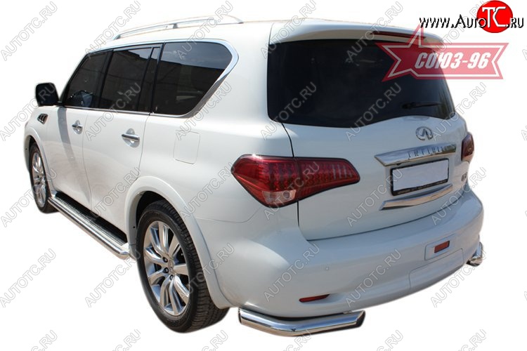 15 929 р. Защита заднего бампера Souz-96 (d76) INFINITI QX56 Z62 (2010-2013)  с доставкой в г. Екатеринбург