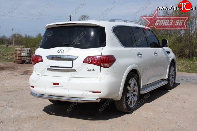 17 279 р. Защита заднего бампера Souz-96 (d76) INFINITI QX56 Z62 (2010-2013)  с доставкой в г. Екатеринбург