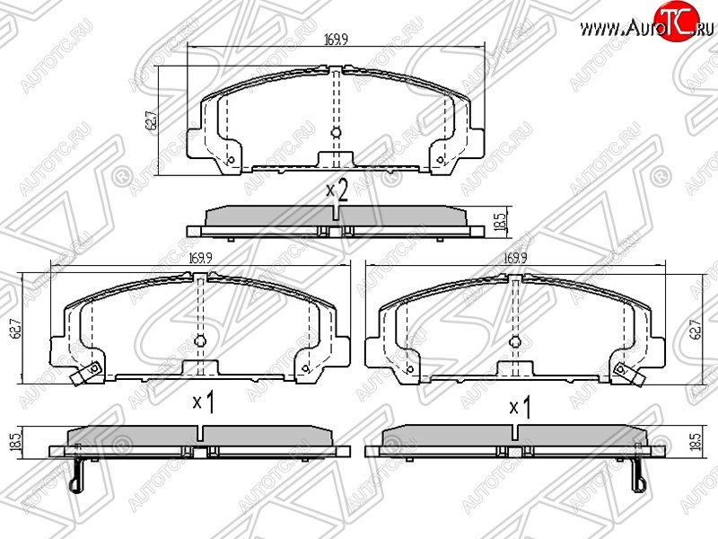 1 759 р. Колодки тормозные SAT (передние)  INFINITI QX56  Z62 - QX80  Z62  с доставкой в г. Екатеринбург