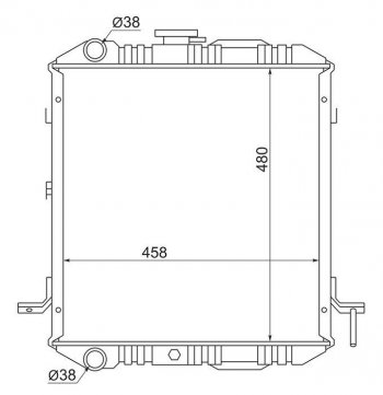 Радиатор двигателя (пластинчатый, 4.3, МКПП) SAT Isuzu Elf (NPR75)  дорестайлинг (1993-2004)