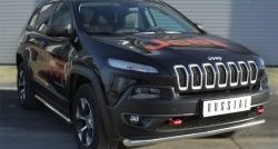 15 999 р. Одинарная защита переднего бампера (Trailhawk 63 мм) SLITKOFF Jeep Cherokee KL дорестайлинг (2014-2017)  с доставкой в г. Екатеринбург. Увеличить фотографию 2