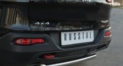 8 349 р. Защита заднего бампера (Trailhawk, 63 мм, нержавейка) Russtal  Jeep Cherokee  KL (2014-2017) дорестайлинг  с доставкой в г. Екатеринбург. Увеличить фотографию 3