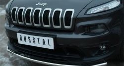 14 549 р. Одинарная защита переднего бампера из трубы диаметром 42 мм SLITKOFF  Jeep Cherokee  KL (2014-2017) дорестайлинг  с доставкой в г. Екатеринбург. Увеличить фотографию 4