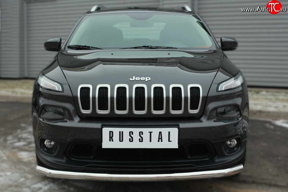 15 999 р. Одинарная защита переднего бампера диаметром 63 мм SLITKOFF Jeep Cherokee KL дорестайлинг (2014-2017)  с доставкой в г. Екатеринбург