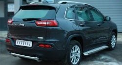 14 999 р. Одинарная защита заднего бампера из трубы диаметром 63 мм SLITKOFF Jeep Cherokee KL дорестайлинг (2014-2017)  с доставкой в г. Екатеринбург. Увеличить фотографию 3