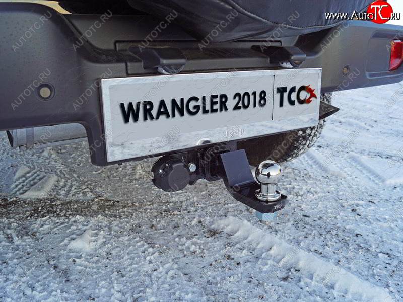 12 999 р. Фаркоп (тягово-сцепное устройство) TCC (2.0T)  Jeep Wrangler  JL (2018-2024) (Оцинкованный, шар E - оцинкованный)  с доставкой в г. Екатеринбург