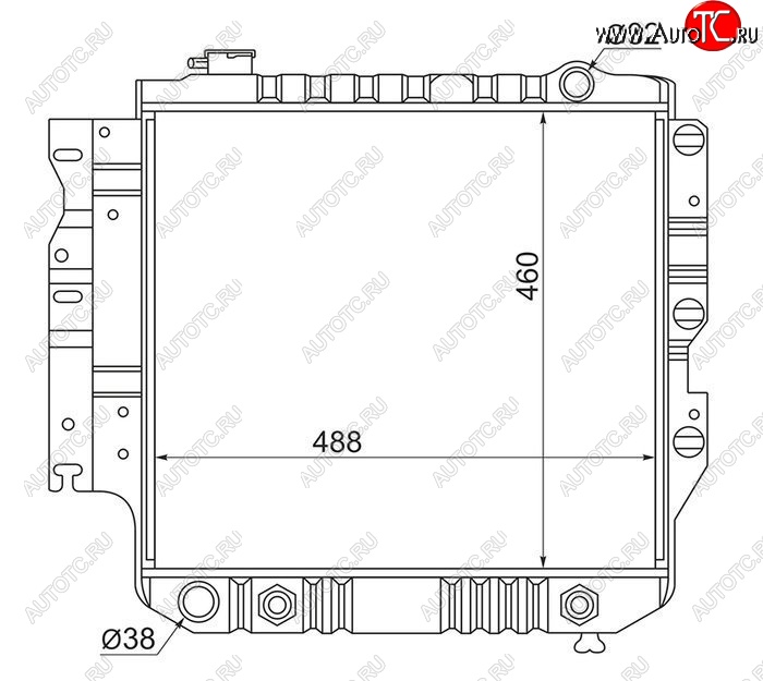 10 399 р. Радиатор двигателя SAT (пластинчатый, 2.5/4.0, МКПП/АКПП)  Jeep Wrangler  TJ (1996-2007)  с доставкой в г. Екатеринбург