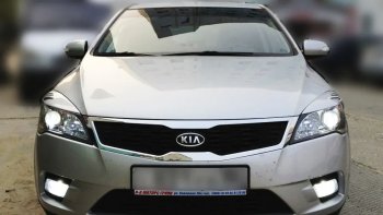 849 р. Реснички на фары KURAJ  KIA Ceed  1 ED (2006-2012) дорестайлинг универсал, дорестайлинг, хэтчбэк 5 дв., рестайлинг универсал, рестайлинг, хэтчбэк 5 дв. (Неокрашенные)  с доставкой в г. Екатеринбург. Увеличить фотографию 1