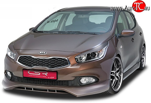 4 749 р. Накладка на передний бампер CSR (уценка)  KIA Ceed  2 JD (2012-2016) дорестайлинг универсал, дорестайлинг, хэтчбэк  с доставкой в г. Екатеринбург