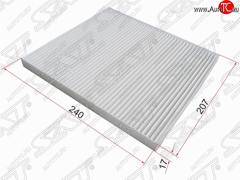 299 р. Фильтр салонный SAT (240х207х17 mm)  KIA Cerato  1 LD - Sorento  XM  с доставкой в г. Екатеринбург